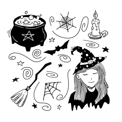 The Intriguing Allure of Black and White Witch Art